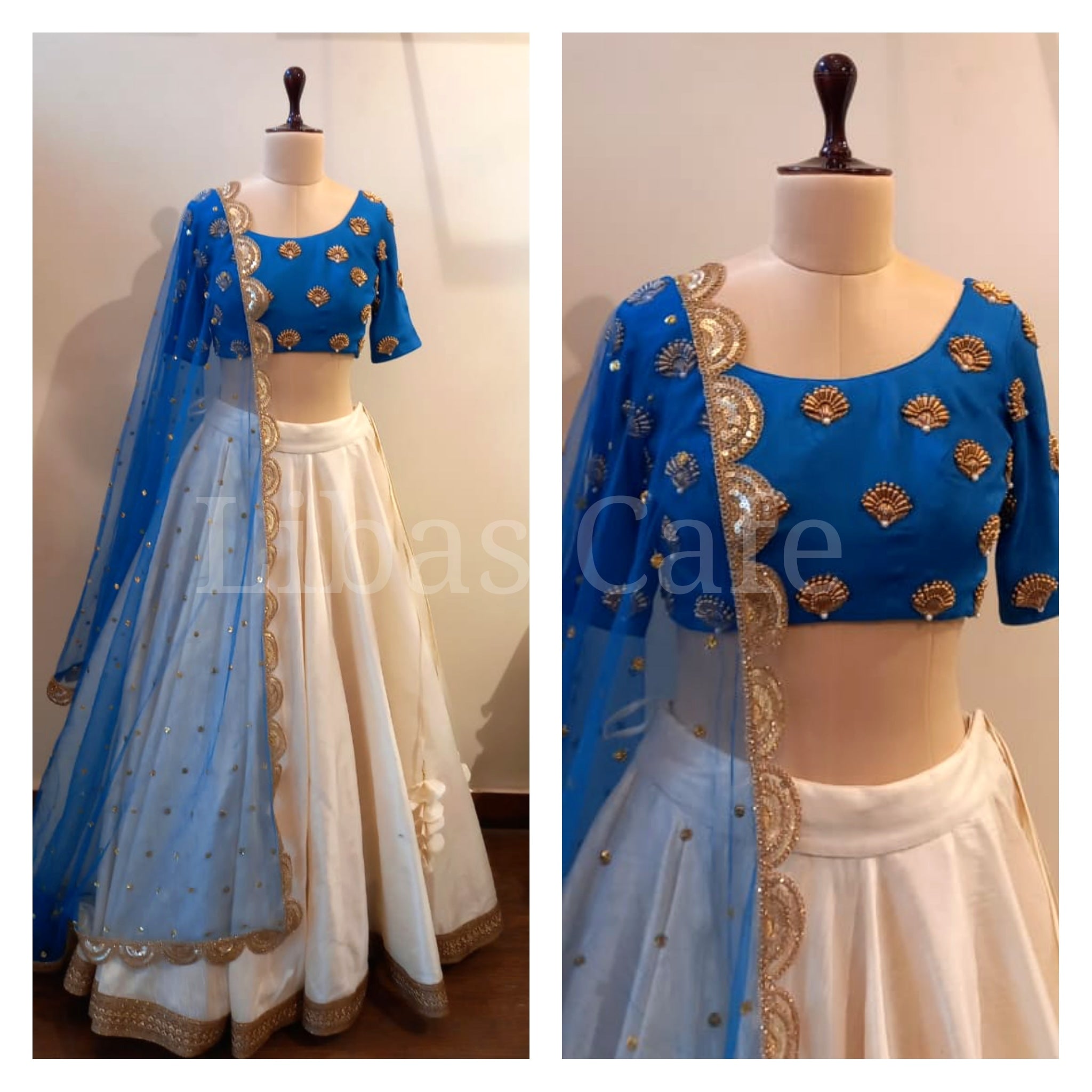 Blue-gold Lehenga